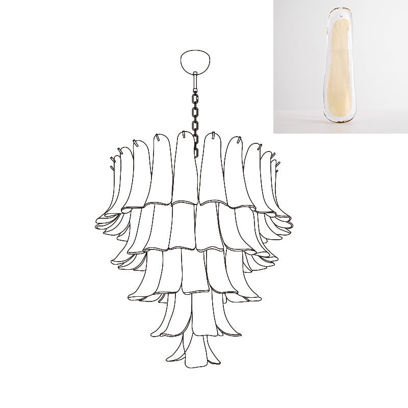 Murano Glass Petals Chandelier - Vakkerlight