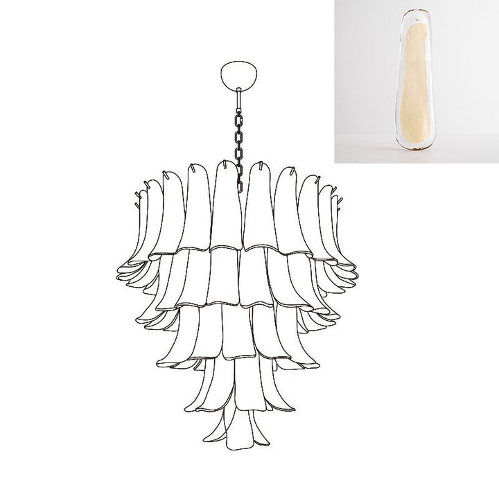 Murano Glass Petals Chandelier - Vakkerlight
