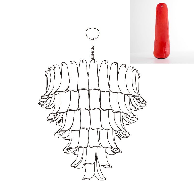 Murano Glass Petals Chandelier - Vakkerlight