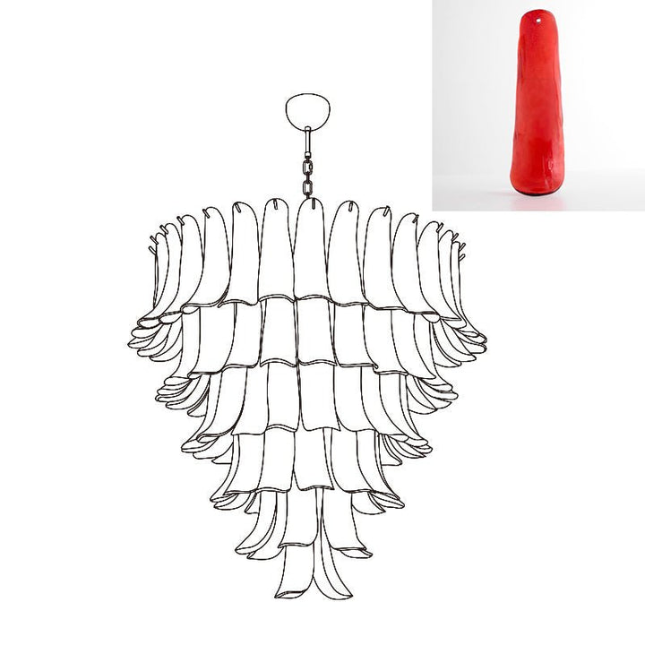 Murano Glass Petals Chandelier - Vakkerlight