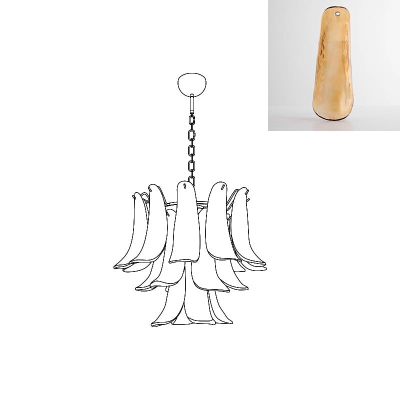 Murano Glass Petals Chandelier - Vakkerlight