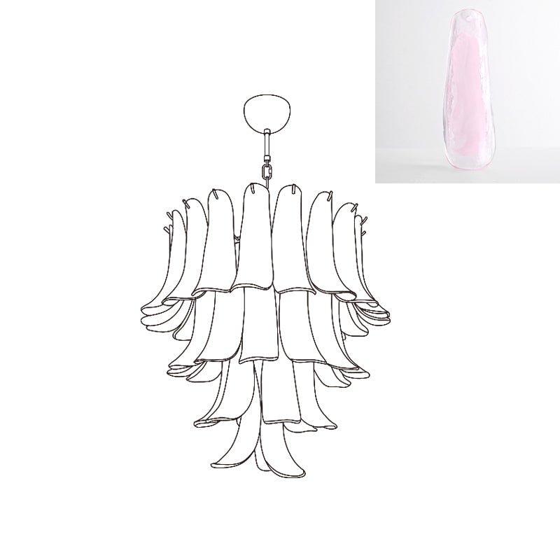 Murano Glass Petals Chandelier - Vakkerlight