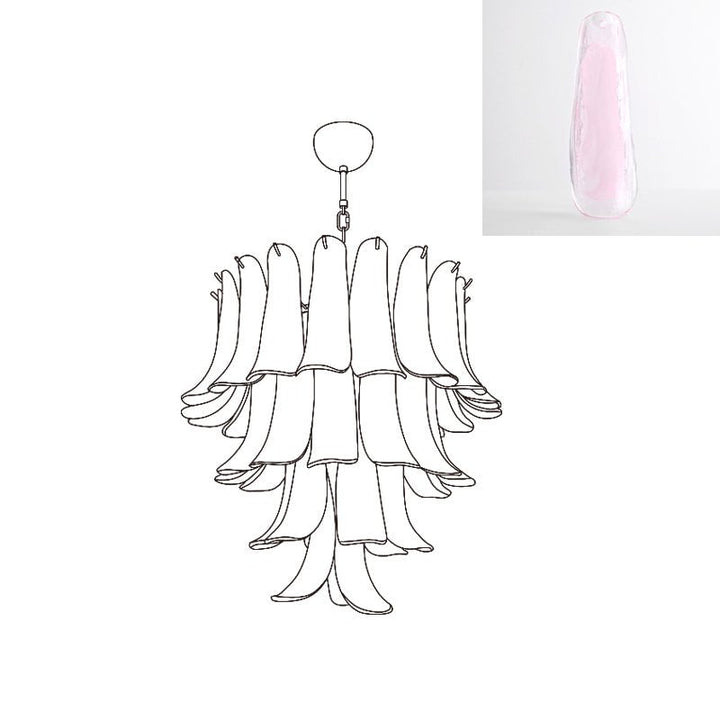 Murano Glass Petals Chandelier - Vakkerlight