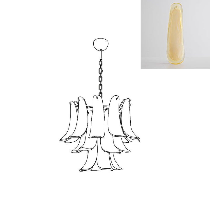 Murano Glass Petals Chandelier - Vakkerlight