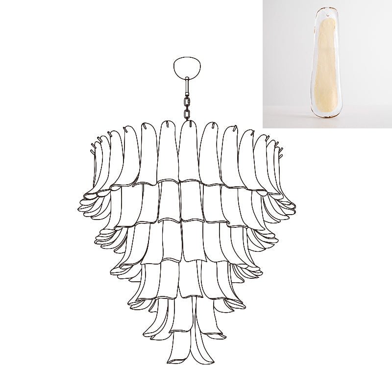 Murano Glass Petals Chandelier - Vakkerlight