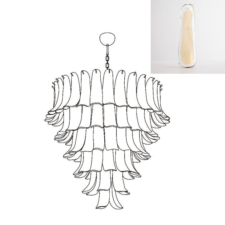 Murano Glass Petals Chandelier - Vakkerlight