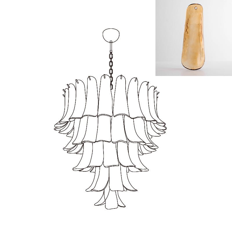 Murano Glass Petals Chandelier - Vakkerlight