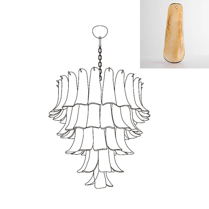 Murano Glass Petals Chandelier - Vakkerlight