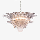Glass Palmette Transparent Kronleuchter