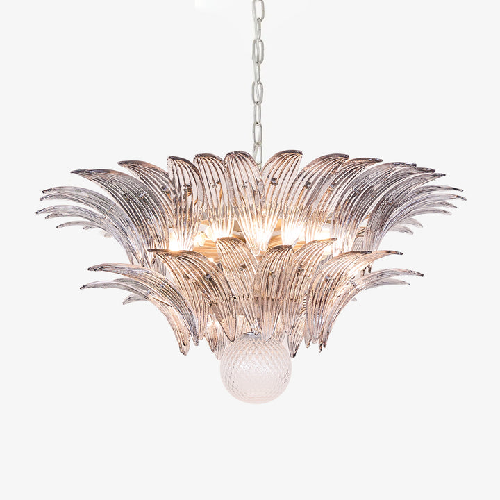 Murano Palmette Transparent Chandelier