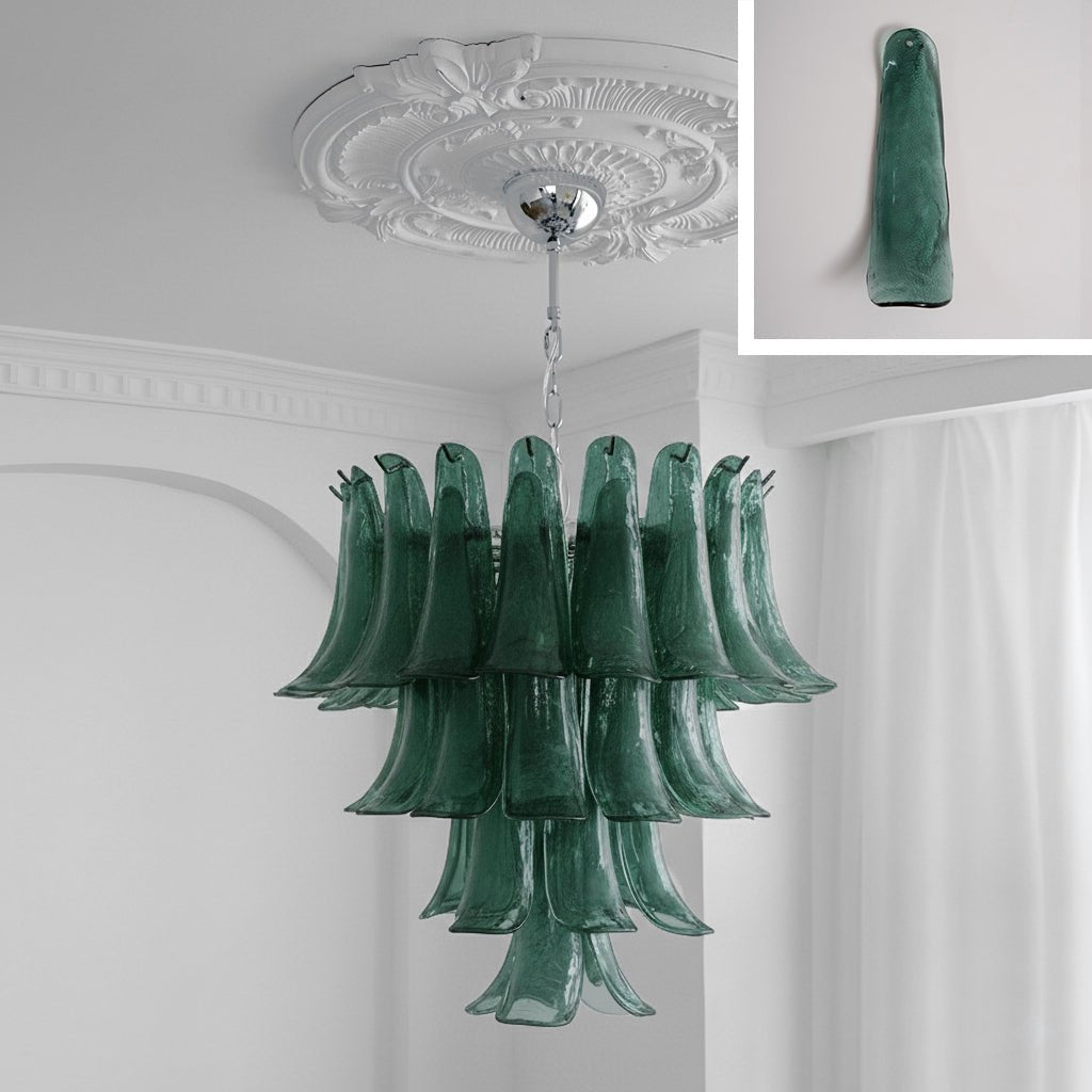 Murano Glass Petals Chandelier - Vakkerlight