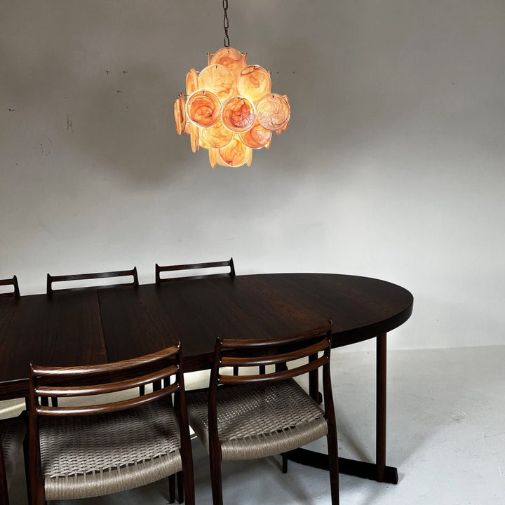 Murano Pink Disks Chandelier - Vakkerlight