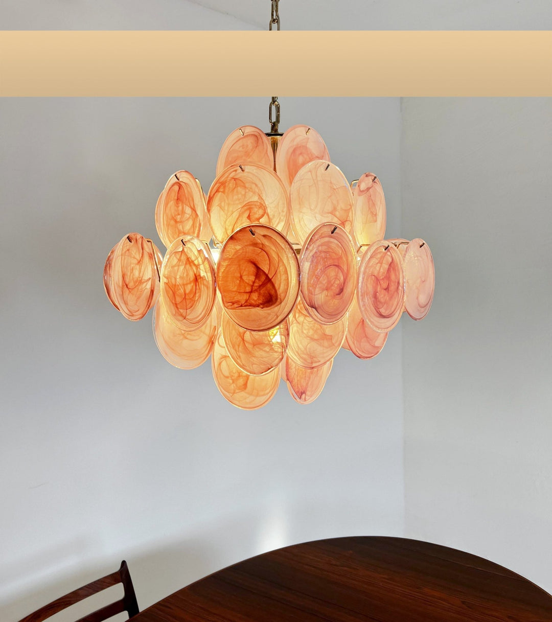 Murano Pink Disks Chandelier - Vakkerlight