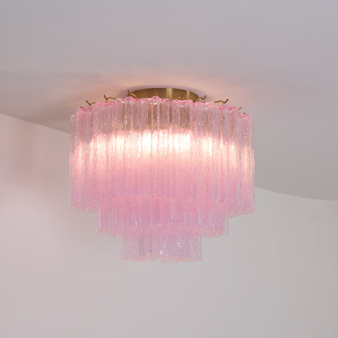 Murano Pink Glass Ceiling Light - Vakkerlight