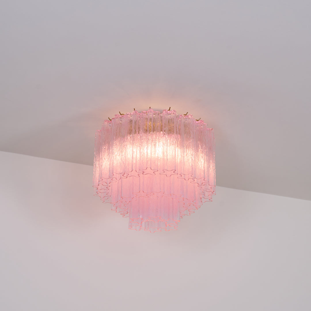 Murano Pink Glass Ceiling Light - Vakkerlight