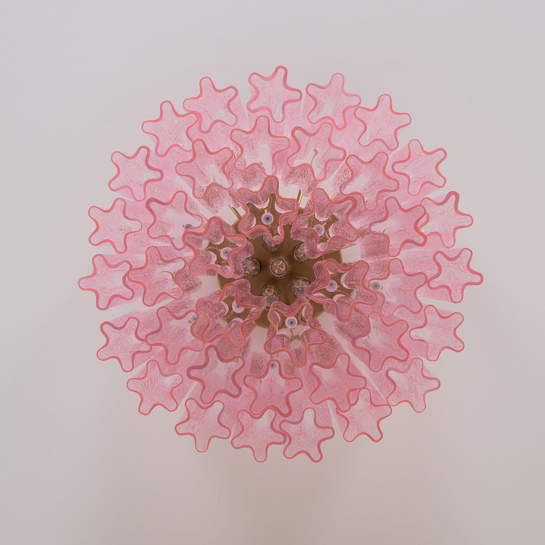 Murano Pink Glass Ceiling Light - Vakkerlight