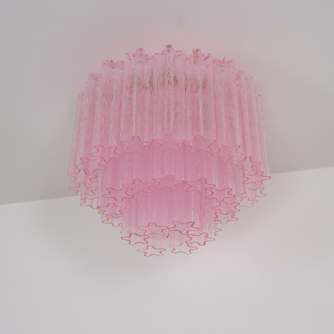 Murano Pink Glass Ceiling Light - Vakkerlight