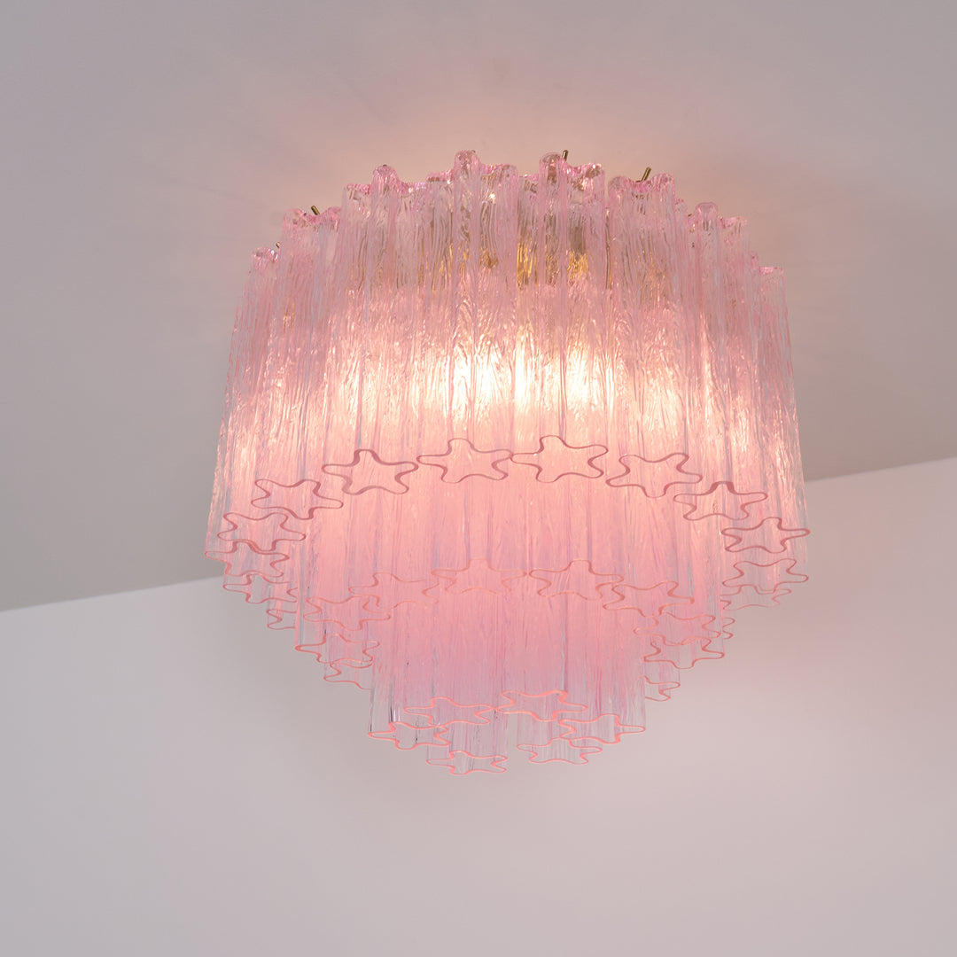 Murano Pink Glass Ceiling Light - Vakkerlight