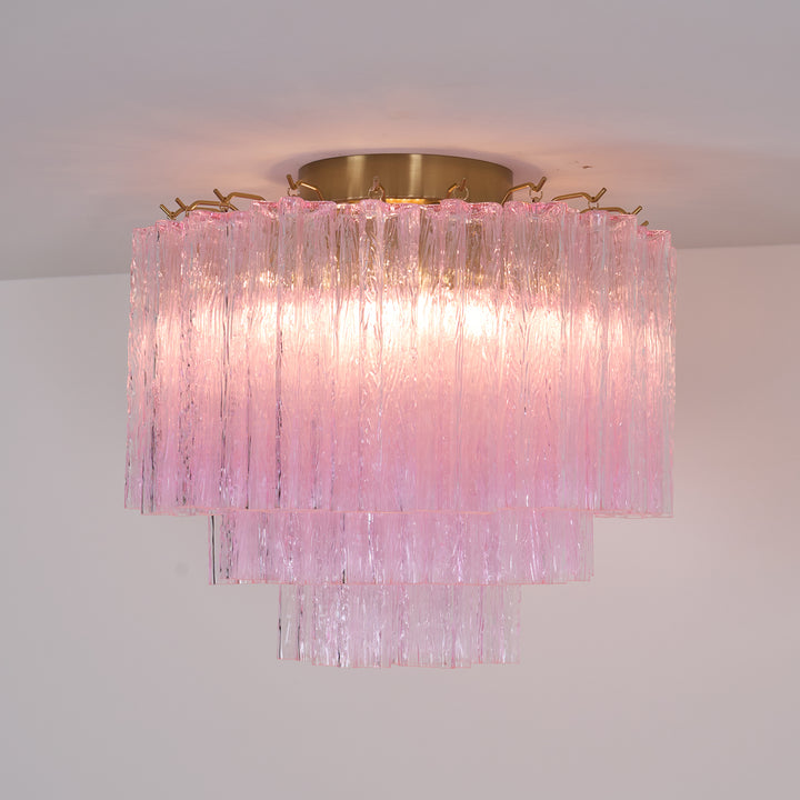 Murano Pink Glass Ceiling Light - Vakkerlight