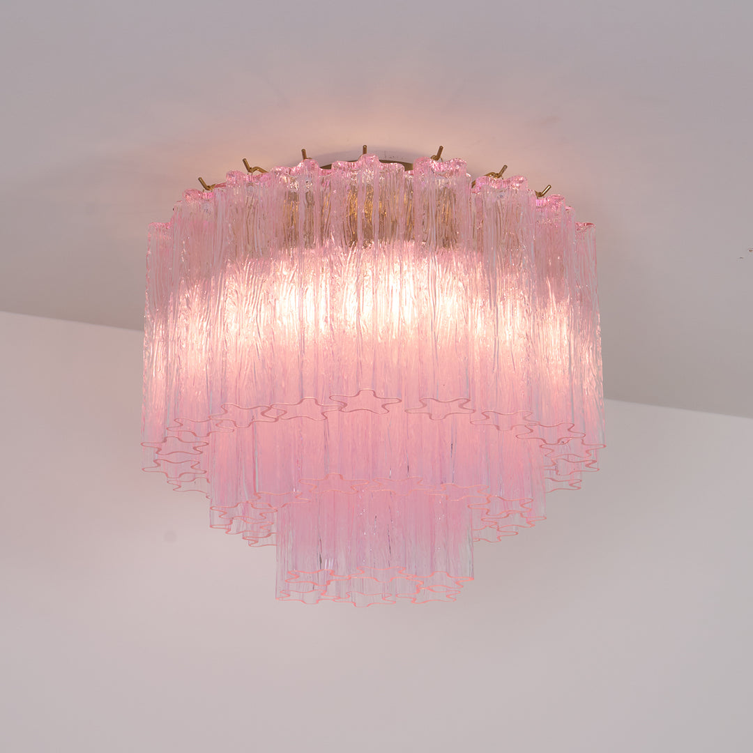 Murano Pink Glass Ceiling Light - Vakkerlight