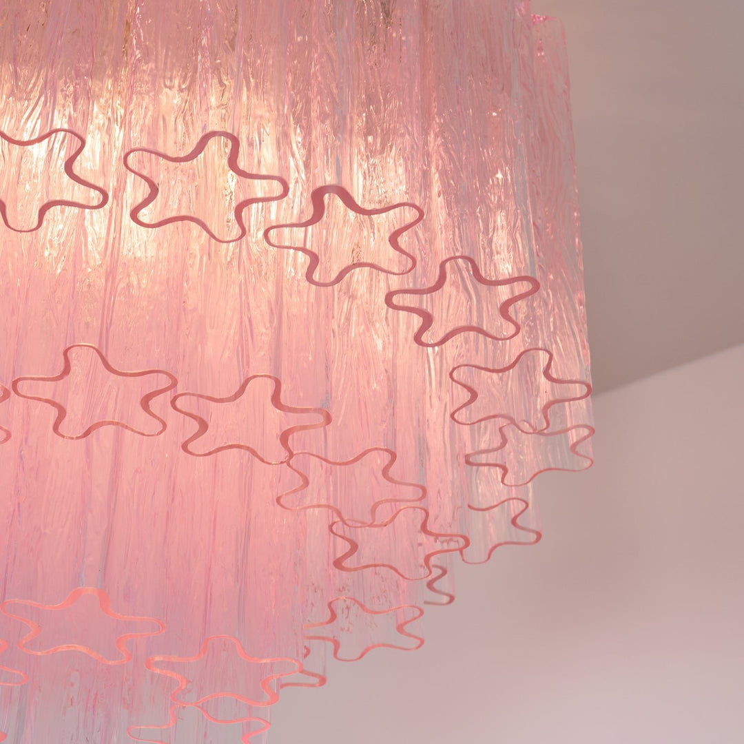 Murano Pink Glass Ceiling Light - Vakkerlight