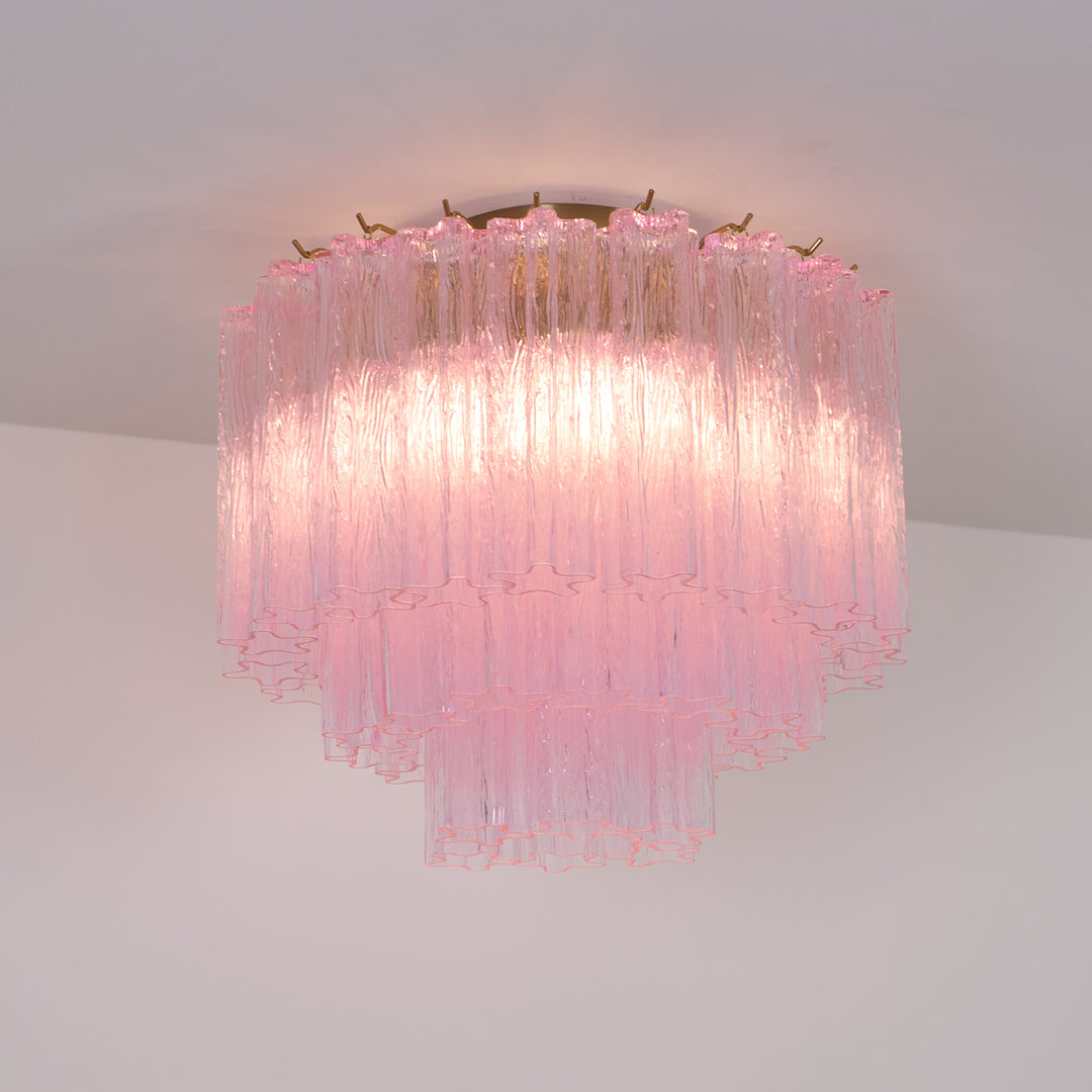 Murano Pink Glass Ceiling Light - Vakkerlight