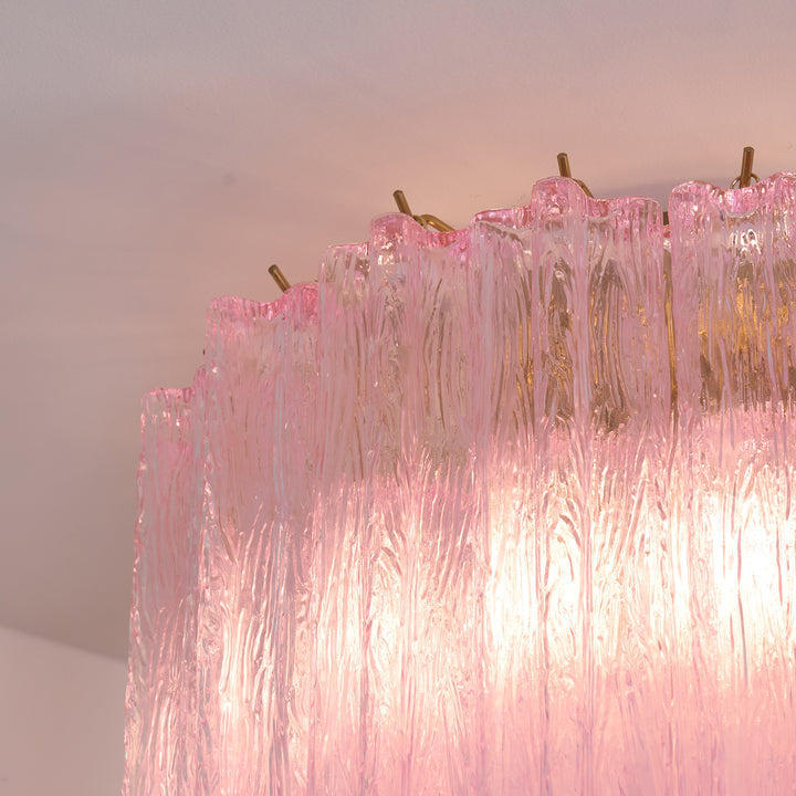 Murano Pink Glass Ceiling Light