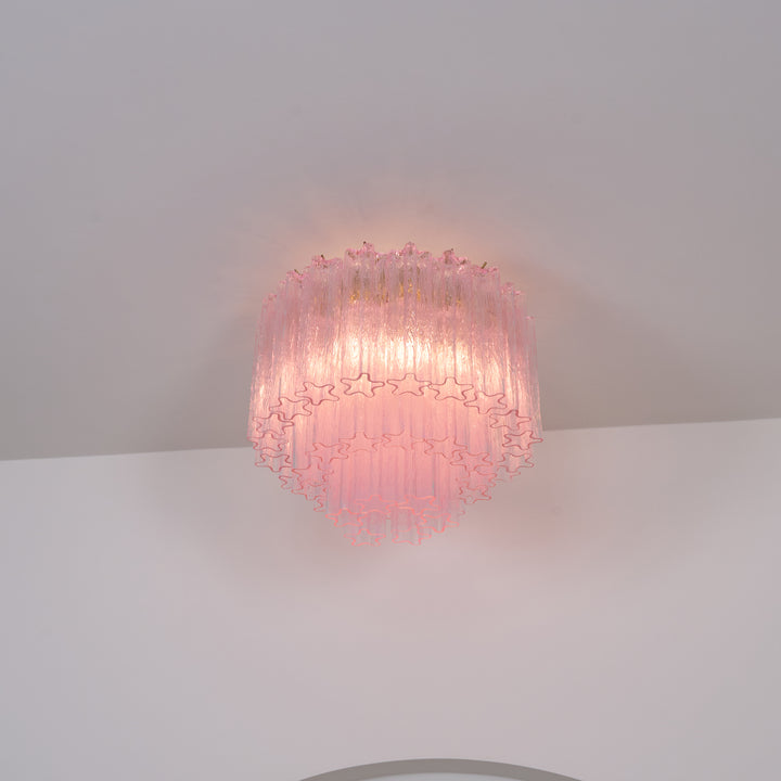 Murano Pink Glass Ceiling Light - Vakkerlight