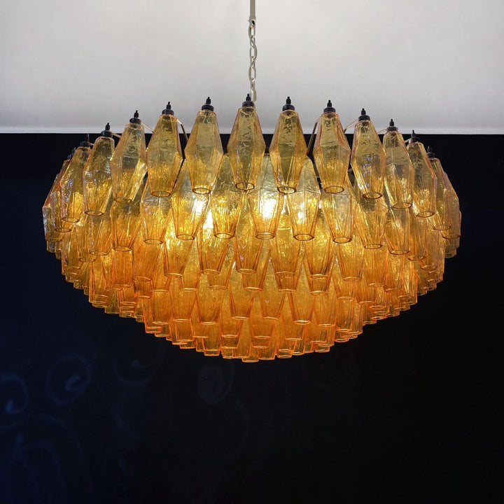 Murano Rhombus Amber Glass Chandelier - Vakkerlight