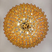 Murano Rhombus Amber Glass Chandelier