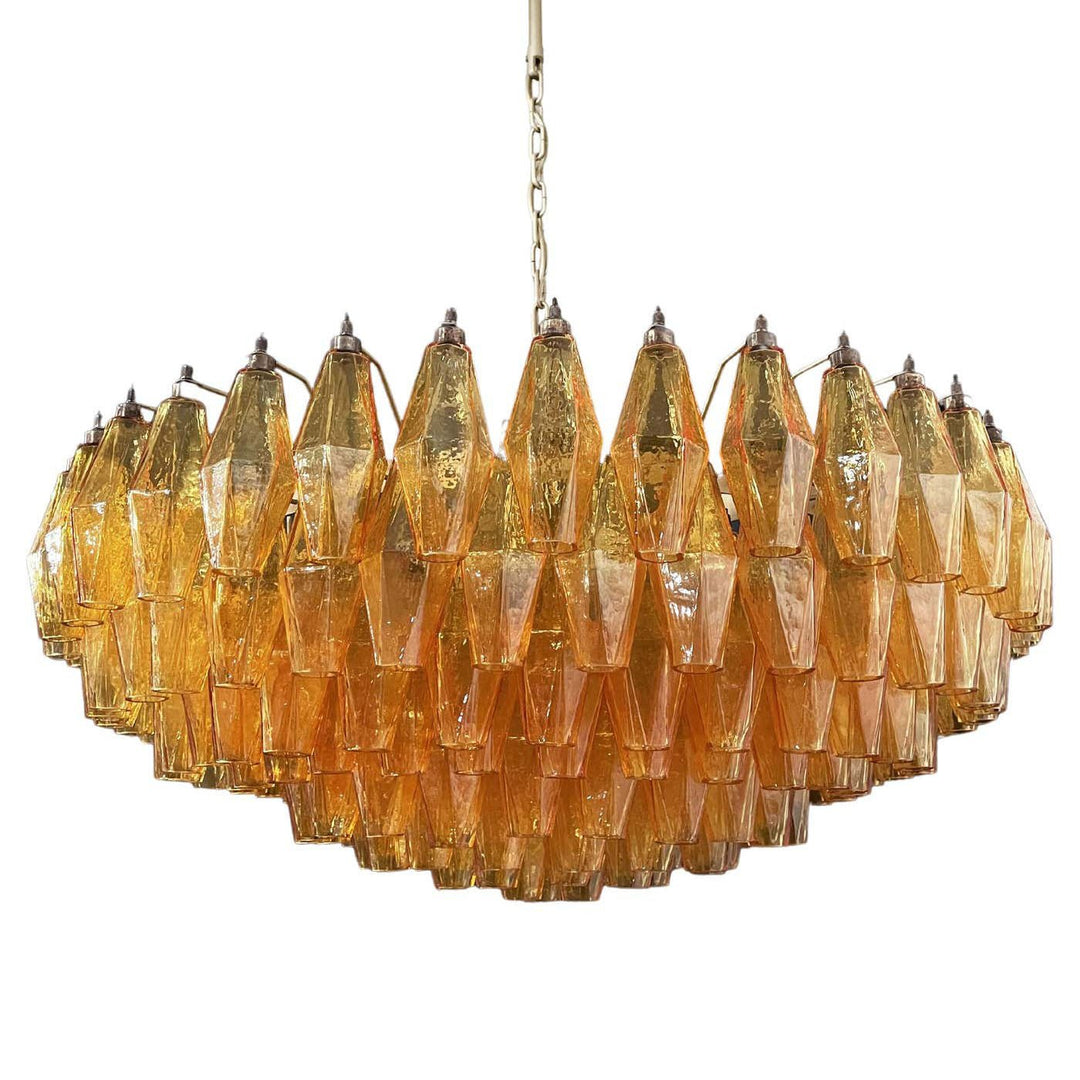 Murano Rhombus Amber Glass Chandelier - Vakkerlight