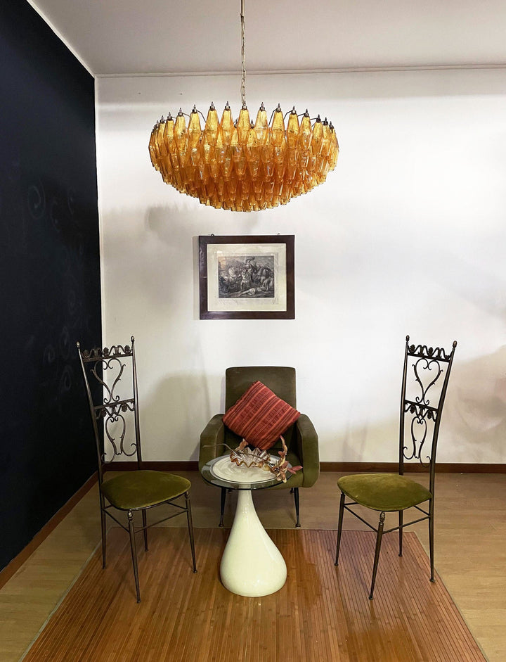 Murano Rhombus Amber Glass Chandelier - Vakkerlight