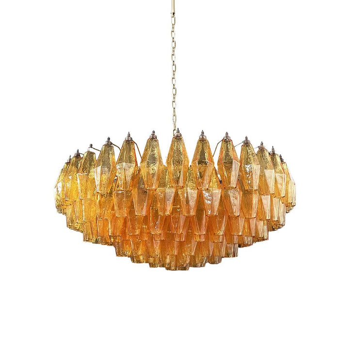 Murano Rhombus Amber Glass Chandelier - Vakkerlight