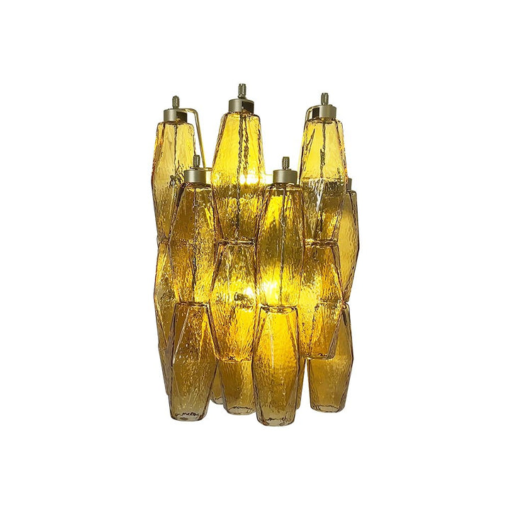 Murano Rhombus Amber Glass Wall Lamp - Vakkerlight