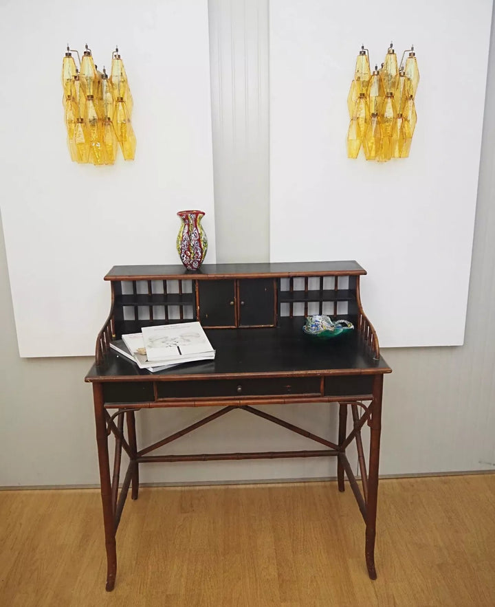 Murano Rhombus Amber Glass Wall Lamp - Vakkerlight