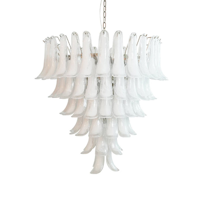 Murano White Glass Petals Chandelier - Vakkerlight