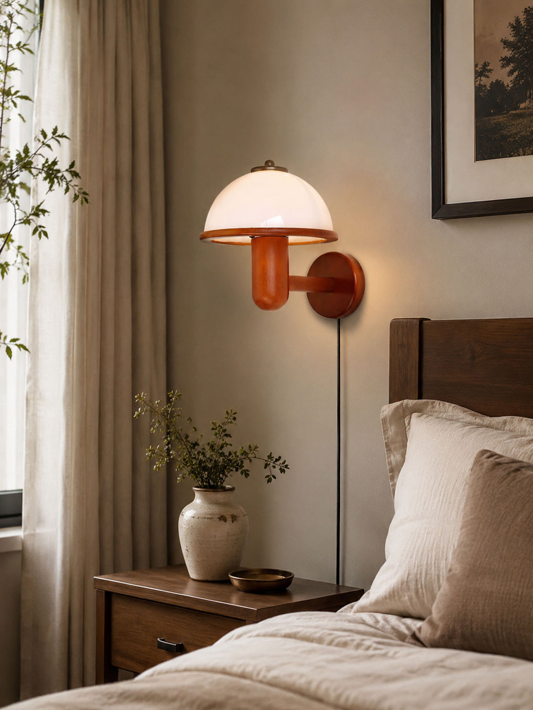 Mushroom Wood Wall Lamp - Vakkerlight