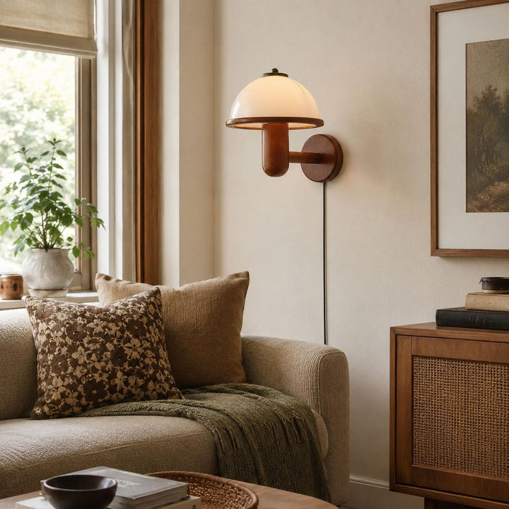 Mushroom Wood Wall Lamp - Vakkerlight