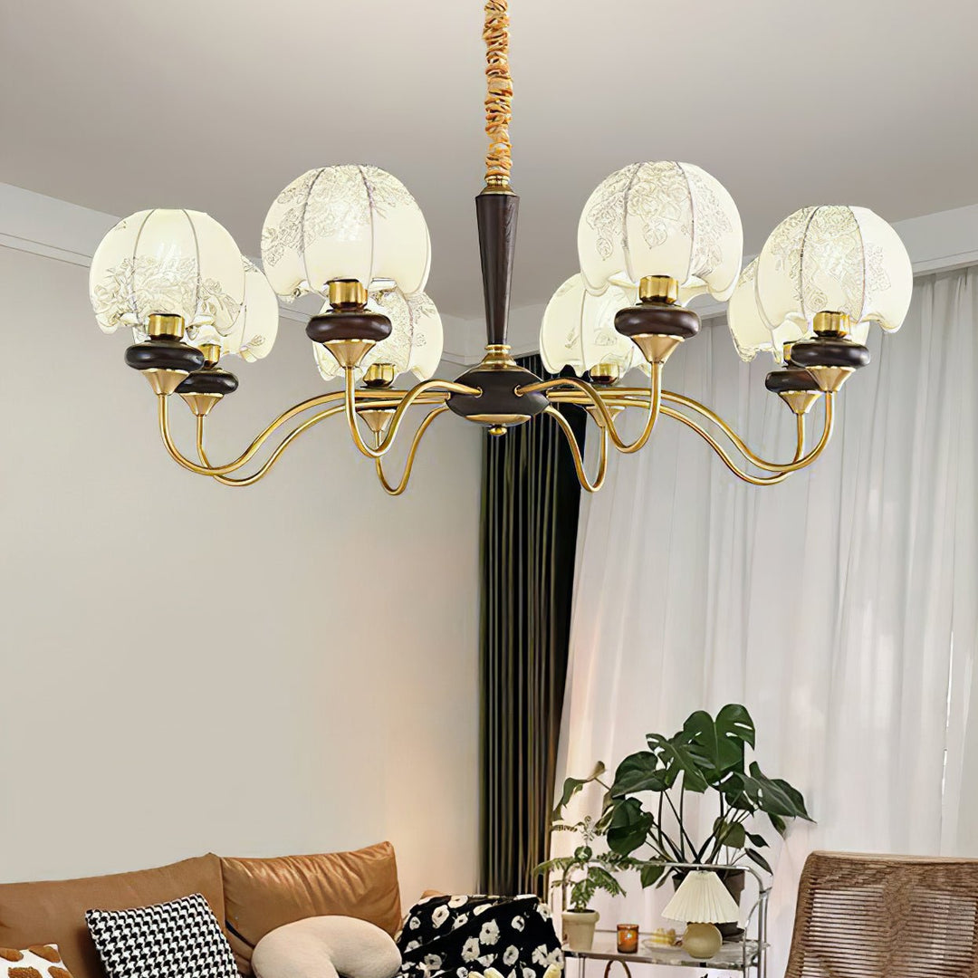 Mushroom Fabric Chandelier - Vakkerlight