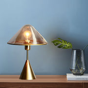 Lámpara de mesa de hongos