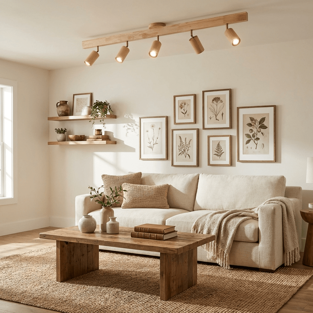 Natural Wood Beam Spotlight Light - Vakkerlight