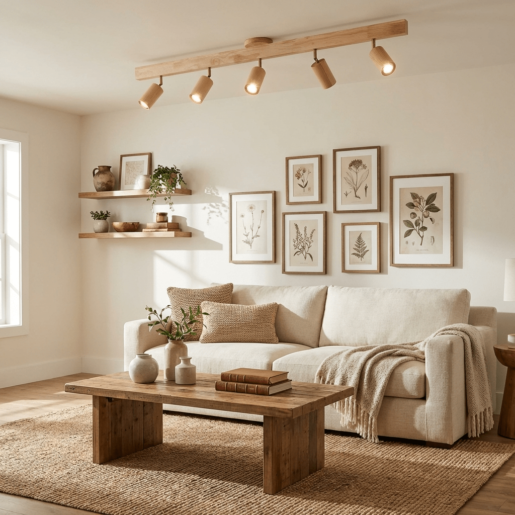 Natural Wood Beam Spotlight Light - Vakkerlight