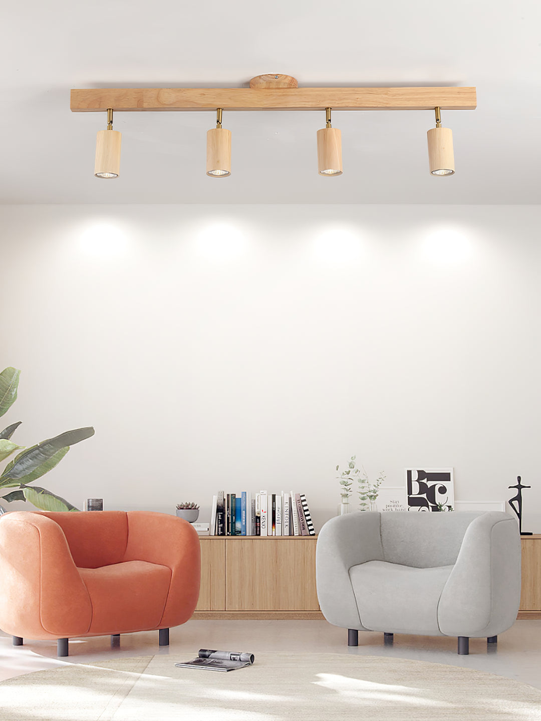 Natural Wood Beam Spotlight Light - Vakkerlight