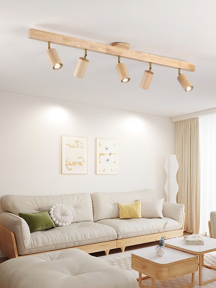 Natural Wood Beam Spotlight Light - Vakkerlight