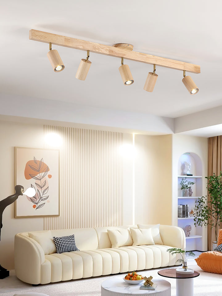 Natural Wood Beam Spotlight Light - Vakkerlight