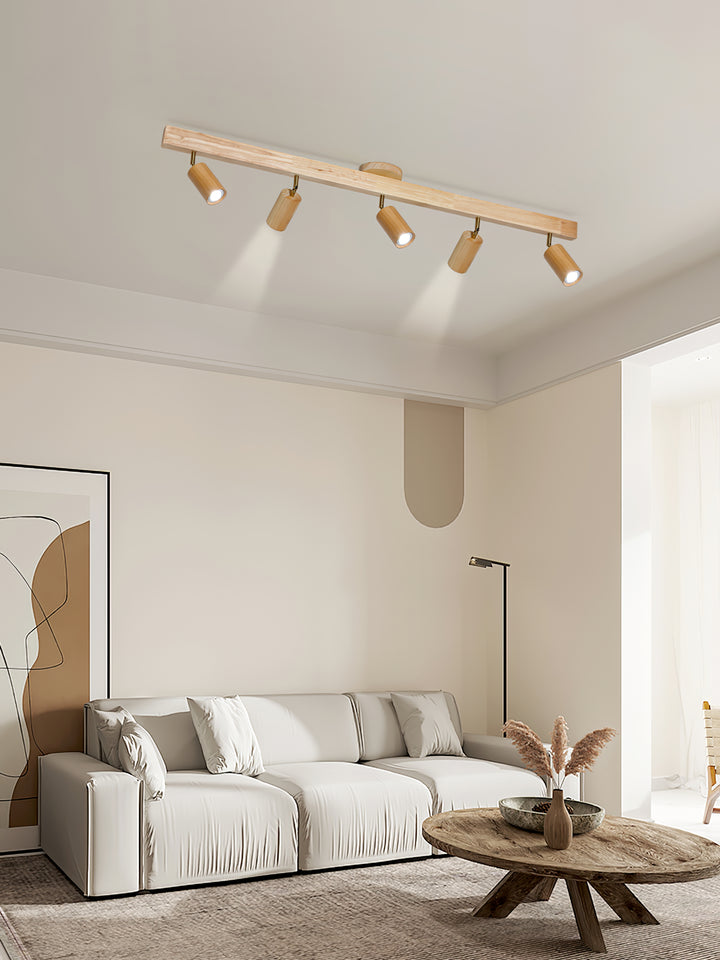 Natural Wood Beam Spotlight Light - Vakkerlight