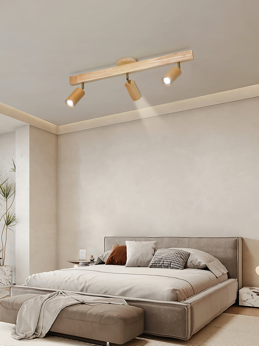 Natural Wood Beam Spotlight Light - Vakkerlight