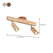 Strahlerleuchte mit natürlichem Holzbalken