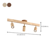 Strahlerleuchte mit natürlichem Holzbalken