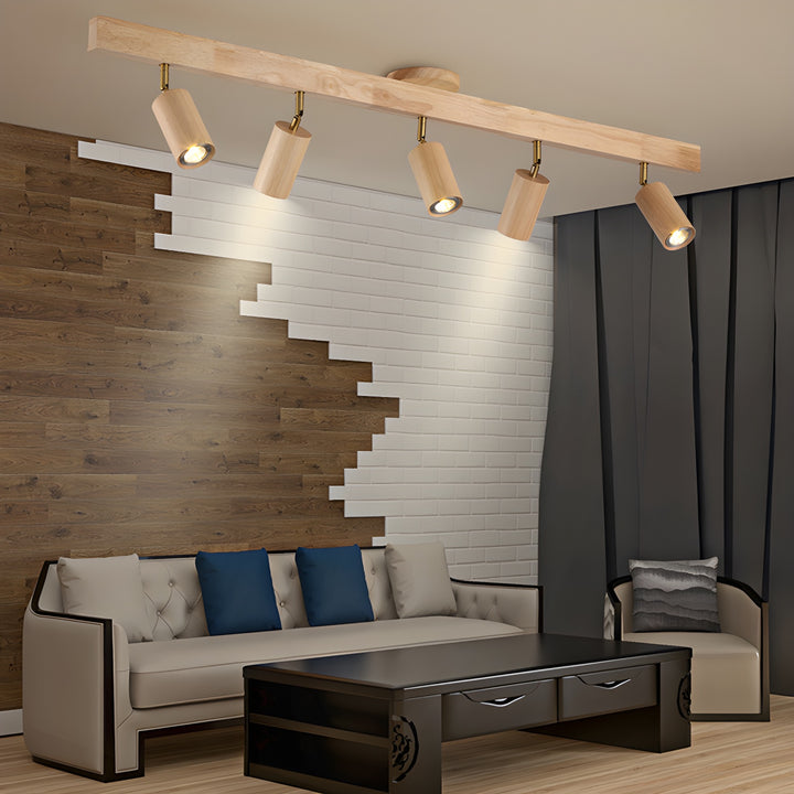 Natural Wood Beam Spotlight Light - Vakkerlight